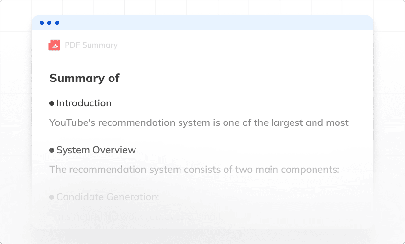 Structured Precise Summaries